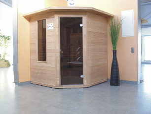 Dies ist eine hochwertige, individuell gestaltbare Infrarotkabine.