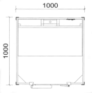 Dies ist der Grundriss der kleinen Infrarotkabine Isis.