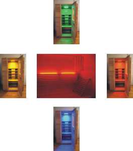 Farblichtsysteme f&uuml;r Infrarotkabinen und W&auml;rmekabinen